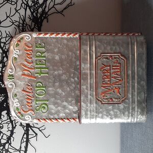 Mail Christmas Merry Hanging Card Holder Floral Pine Decoration Container